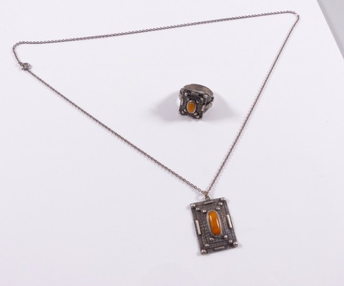 Antikschmuck collier und ring - und,