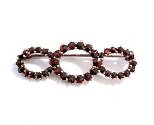 Vintage granatbrosche brosche - granatbrosche,