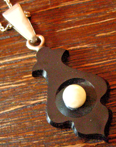 Biedermeier anhänger onyx - biedermeier,