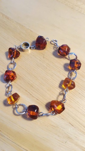 Armband bernstein silber 835 - bernstein,