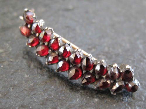 Brosche silber vergoldet - silber,