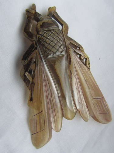 Jugendstil horn brosche - jugendstil,
