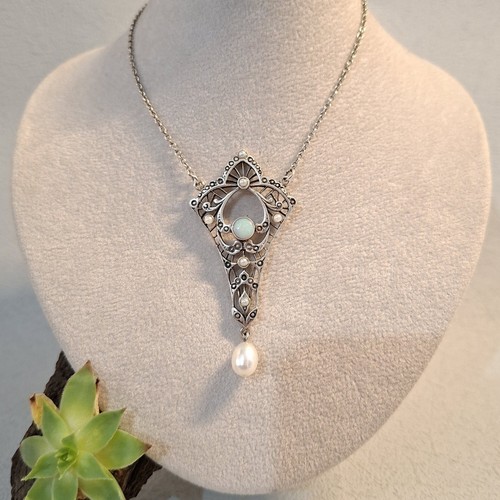 Jugendstil opal perle collier - jugendstil,