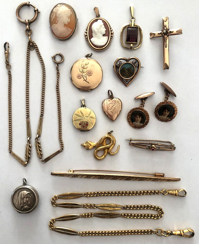 Teile antiker modeschmuck - 15,