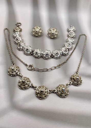 Antik set 835 silber collier - antik,