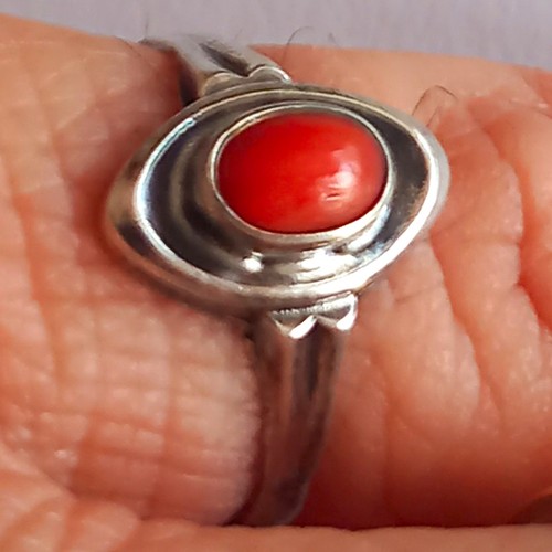 Antiker art deco silber ring - silber,