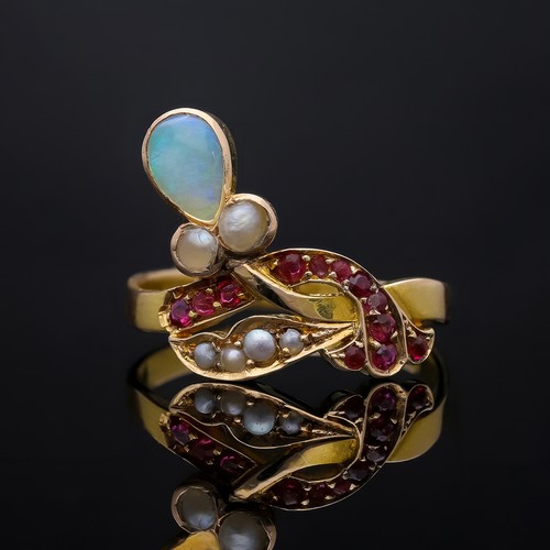 Antiker ring rubin - antiker,