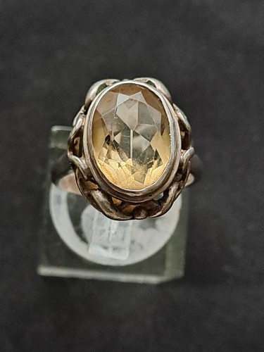 Ring silber citrin - ring,, ,